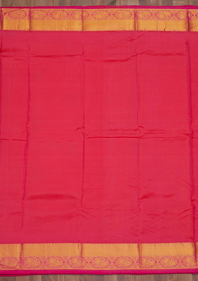Peach Zariwork Pure Silk Saree-Koskii