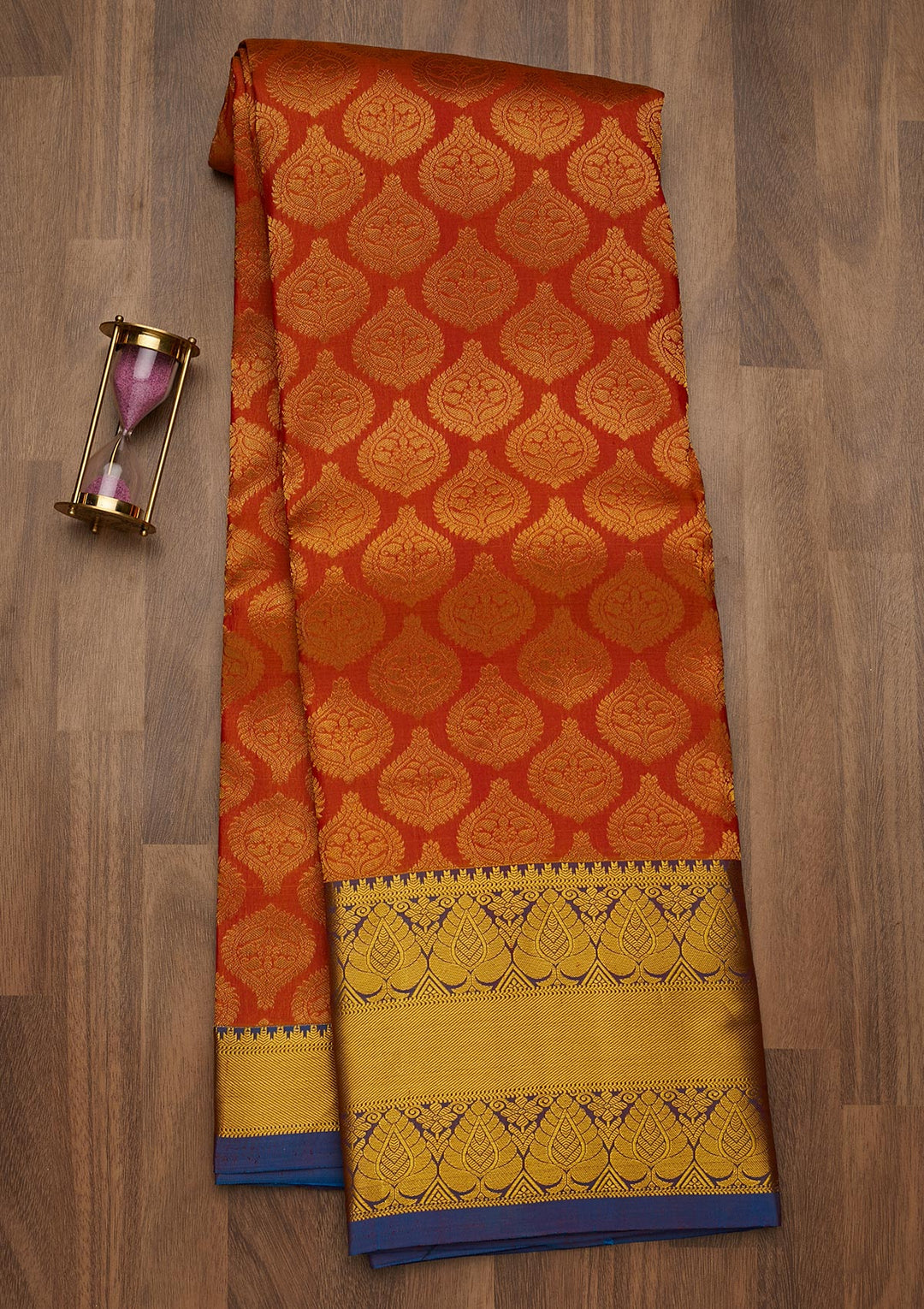 Peach Zariwork Pure Silk Saree-Koskii