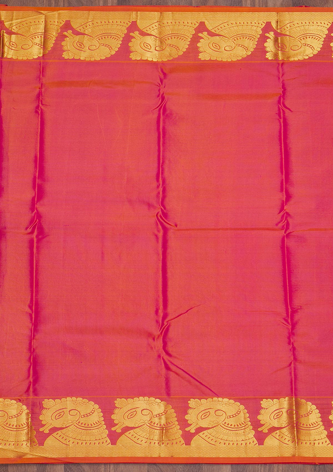 Orange Zariwork Pure Silk Saree-Koskii