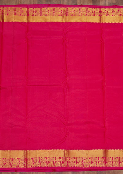 Peach Zariwork Pure Silk Saree-Koskii