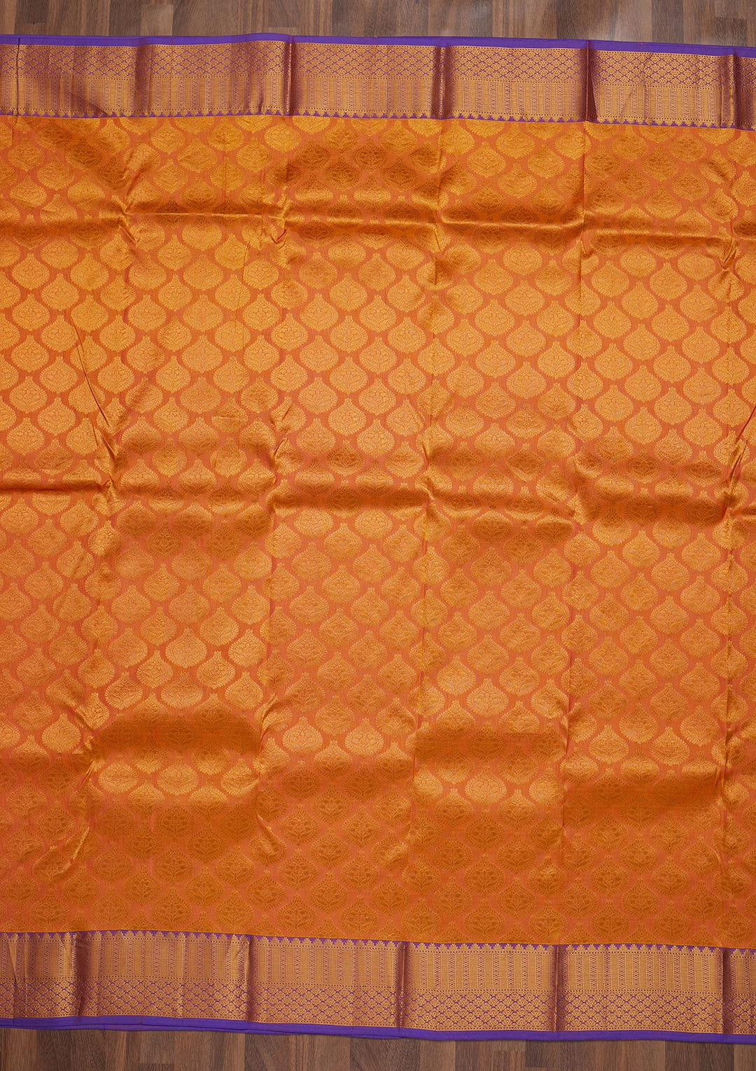 Peach Zariwork Pure Silk Saree-Koskii