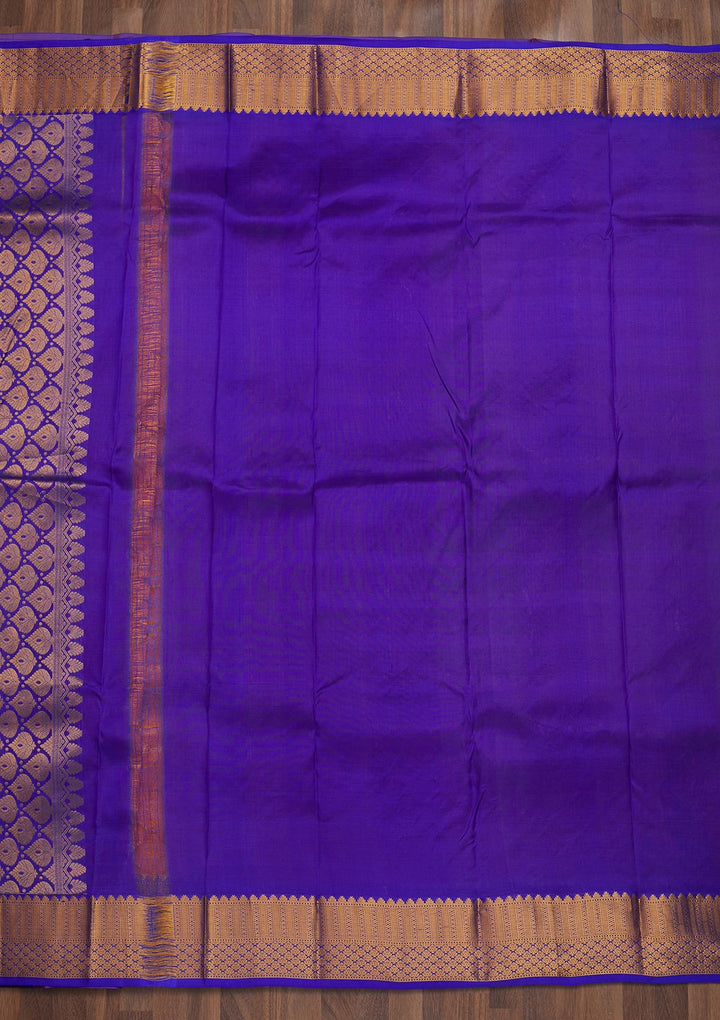 Peach Zariwork Pure Silk Saree-Koskii