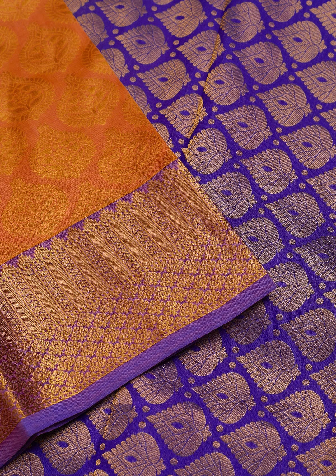 Peach Zariwork Pure Silk Saree-Koskii