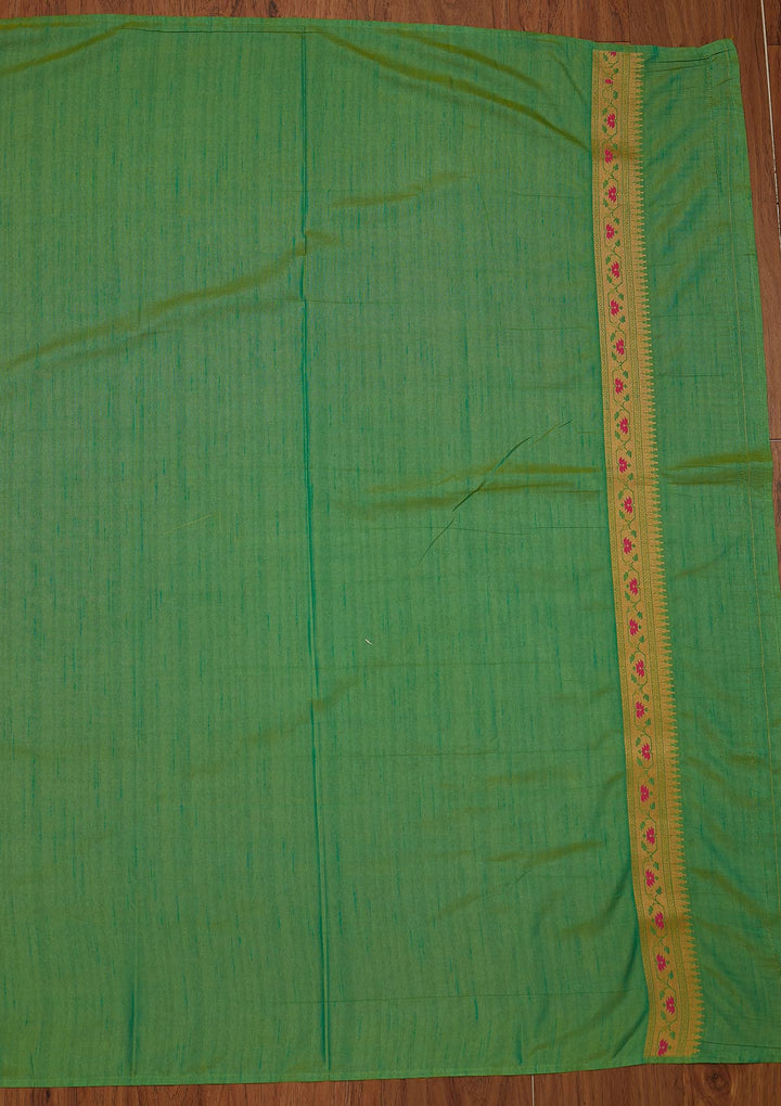 Peach Zariwork Raw Silk Designer Saree - koskii