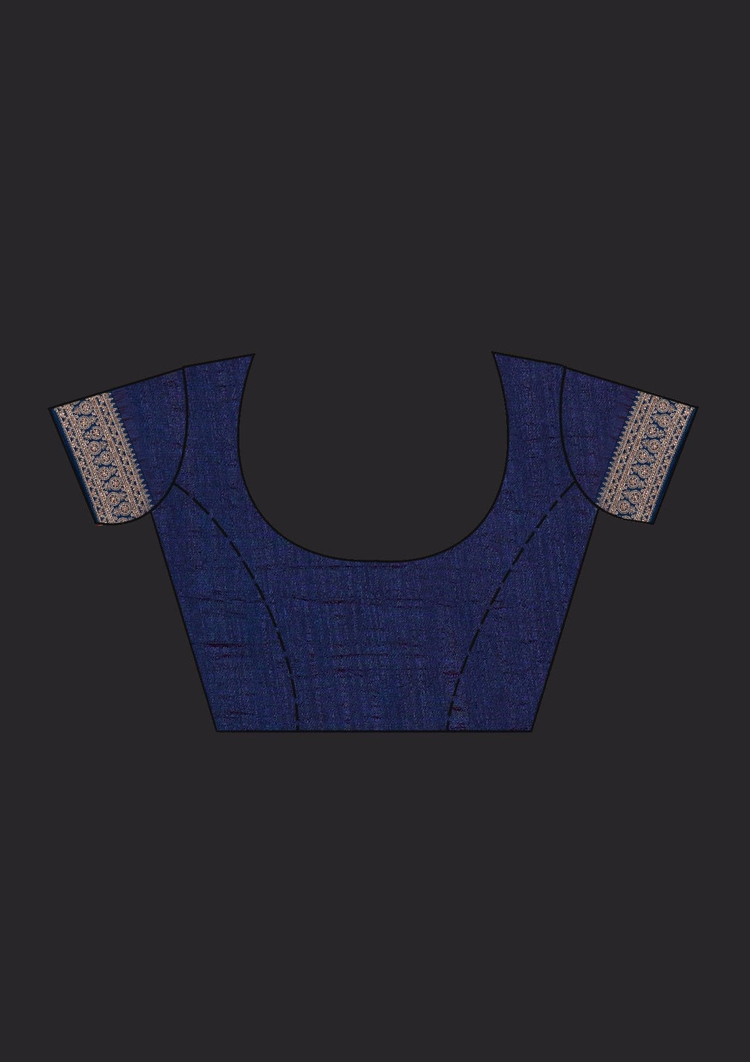 Peacock Blue Stonework Raw Silk Designer Saree - Koskii