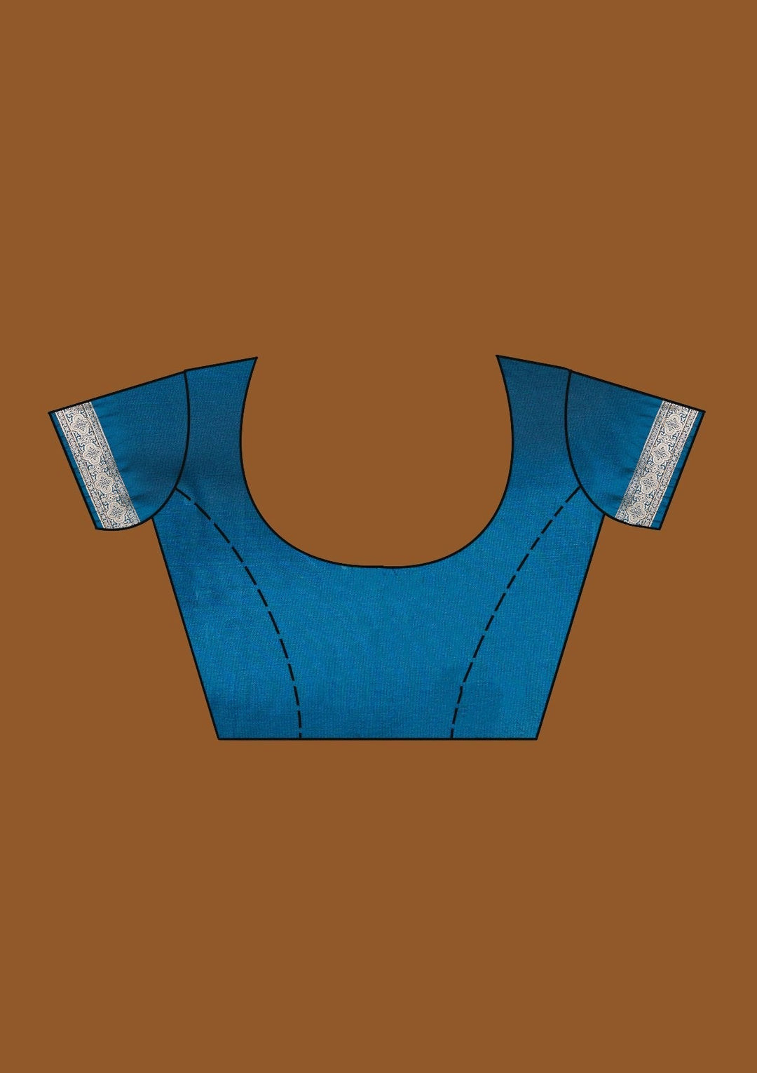 Peacock Blue Zariwork Banarasi Designer Saree - Koskii