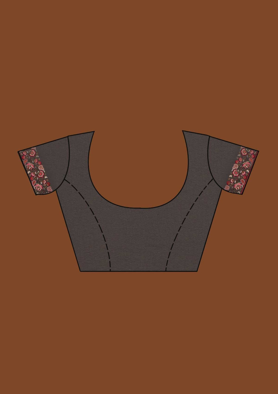 Peacock Blue Zariwork Georgette Saree-Koskii