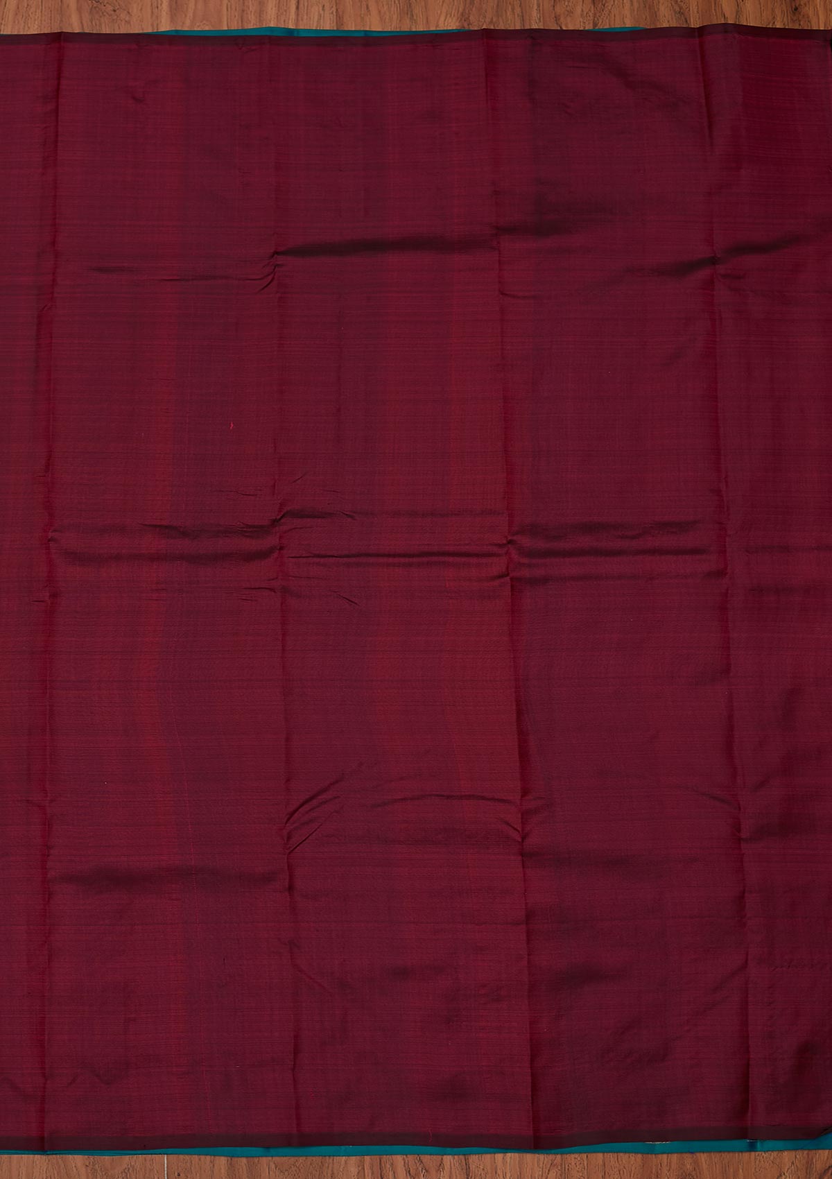 Peacock Blue Zariwork Pure Silk Designer Unstitched Saree - Koskii