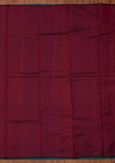 Peacock Blue Zariwork Pure Silk Designer Unstitched Saree - Koskii