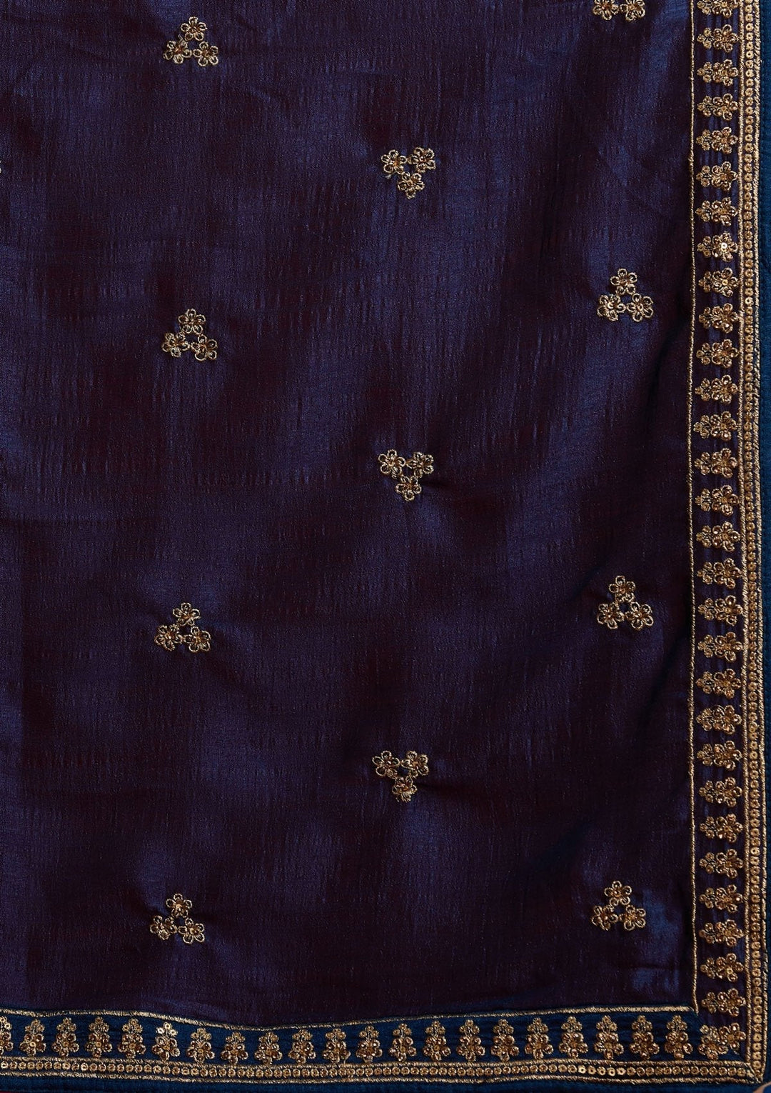 Peacock Blue Zariwork Raw Silk Designer Lehenga - koskii