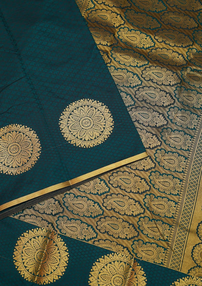 Peacock Green Zariwork Banarasi Saree - Koskii