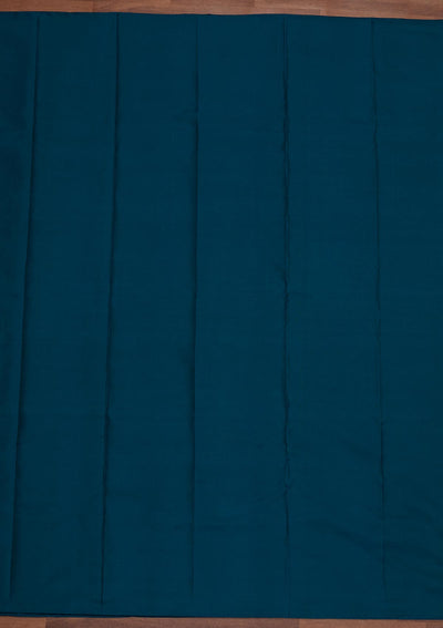 Peacock Green Zariwork Pure Silk Designer Saree - Koskii