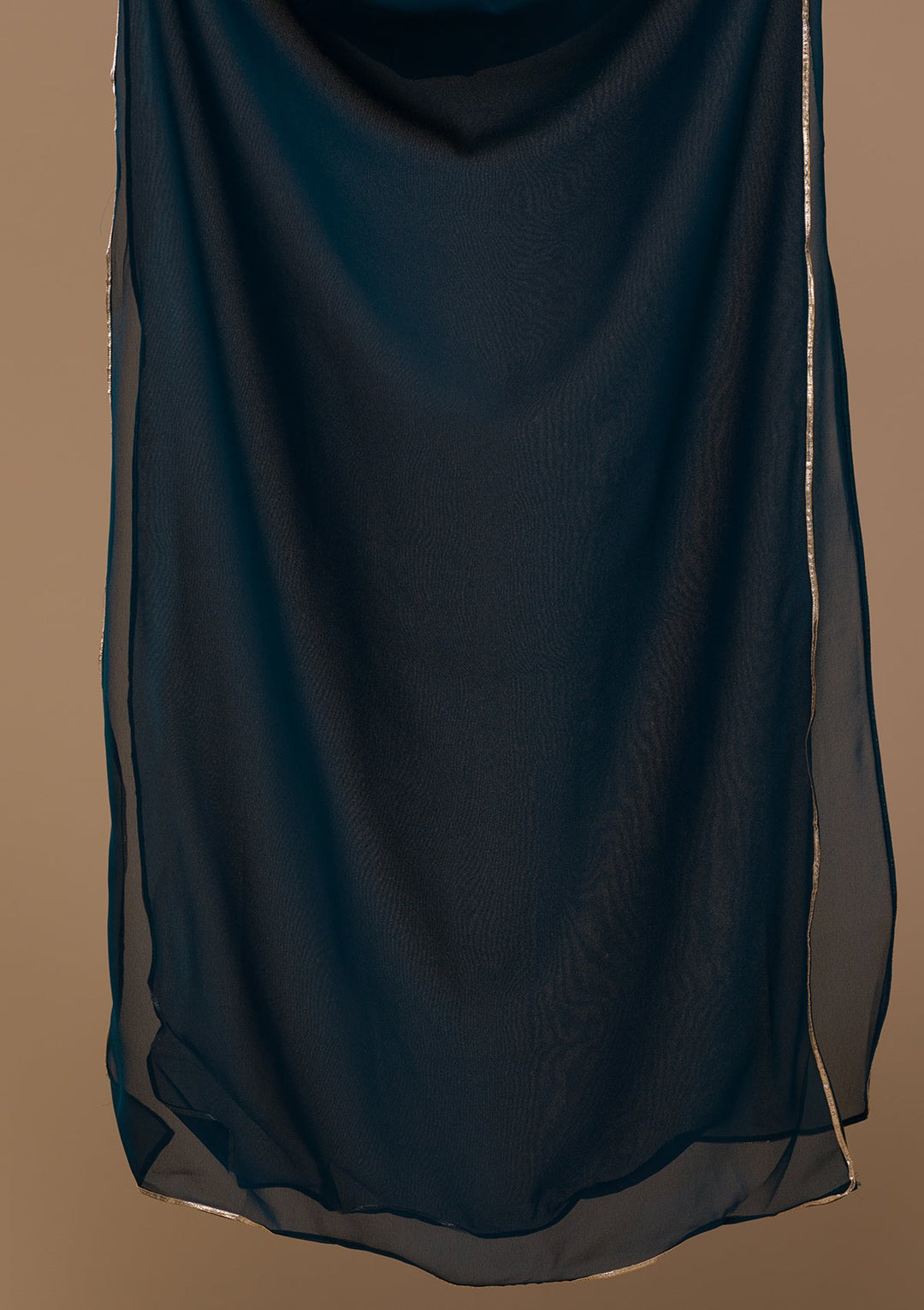 Peacock Blue Threadwork Georgette Readymade Salwar Kameez-Koskii