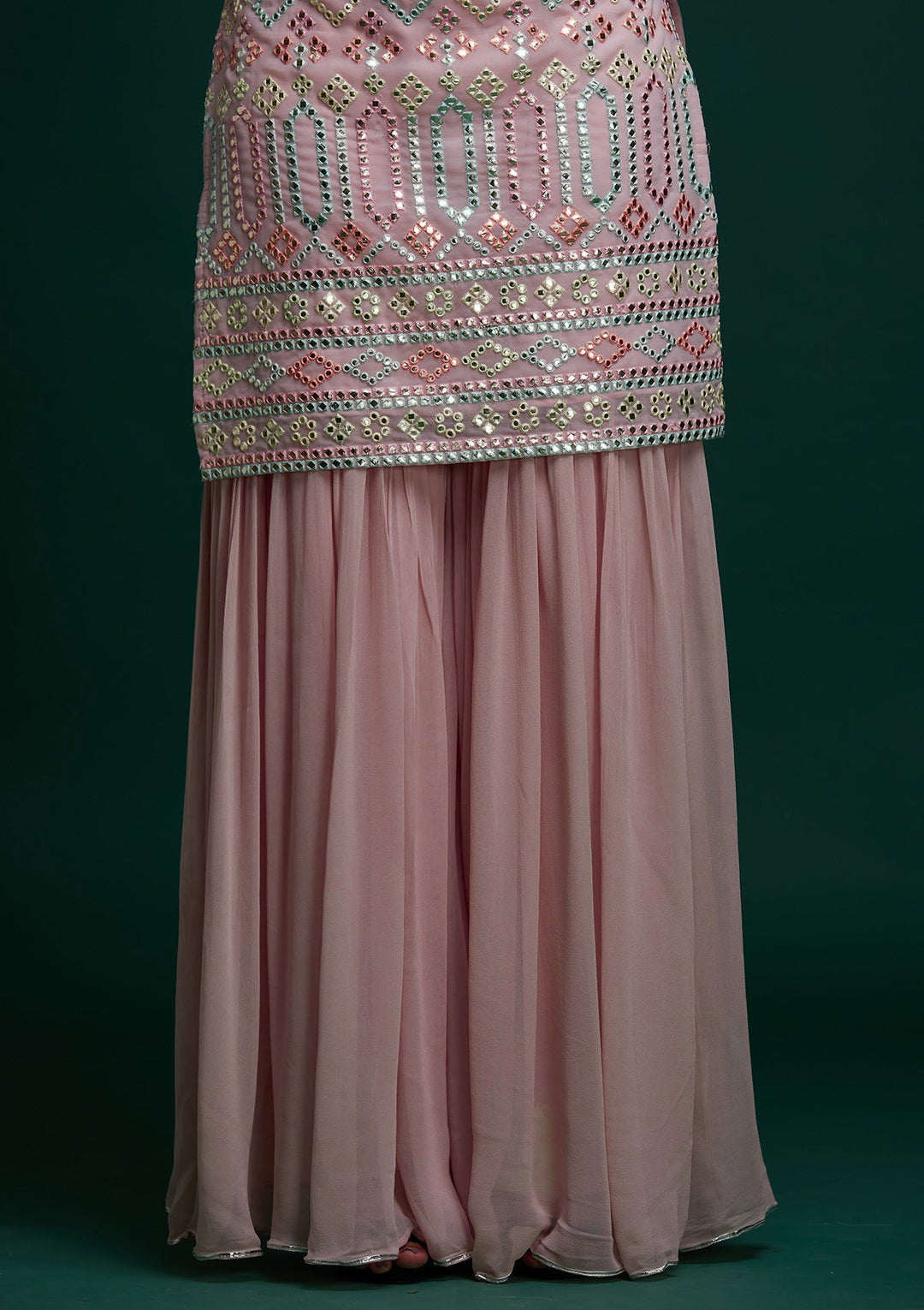 Pink Gotapatti Georgette Designer Salwar Suit - Koskii