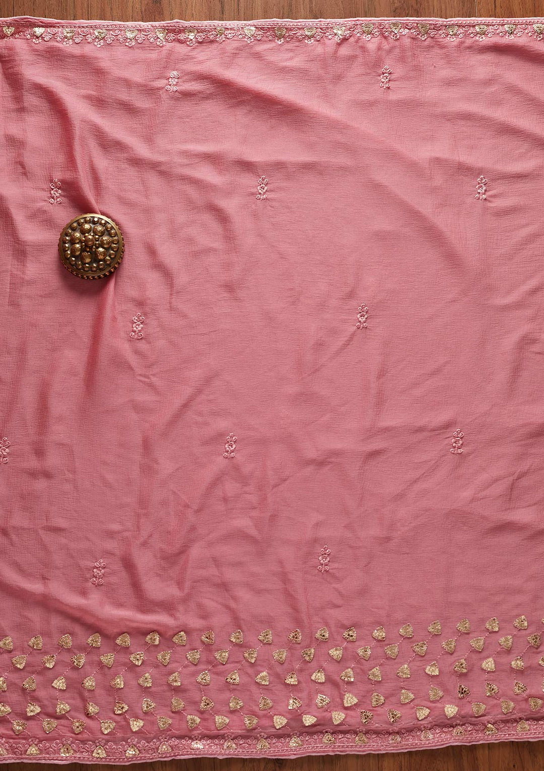 Pink Gotapatti Georgette Designer Unstitched Salwar Suit - koskii