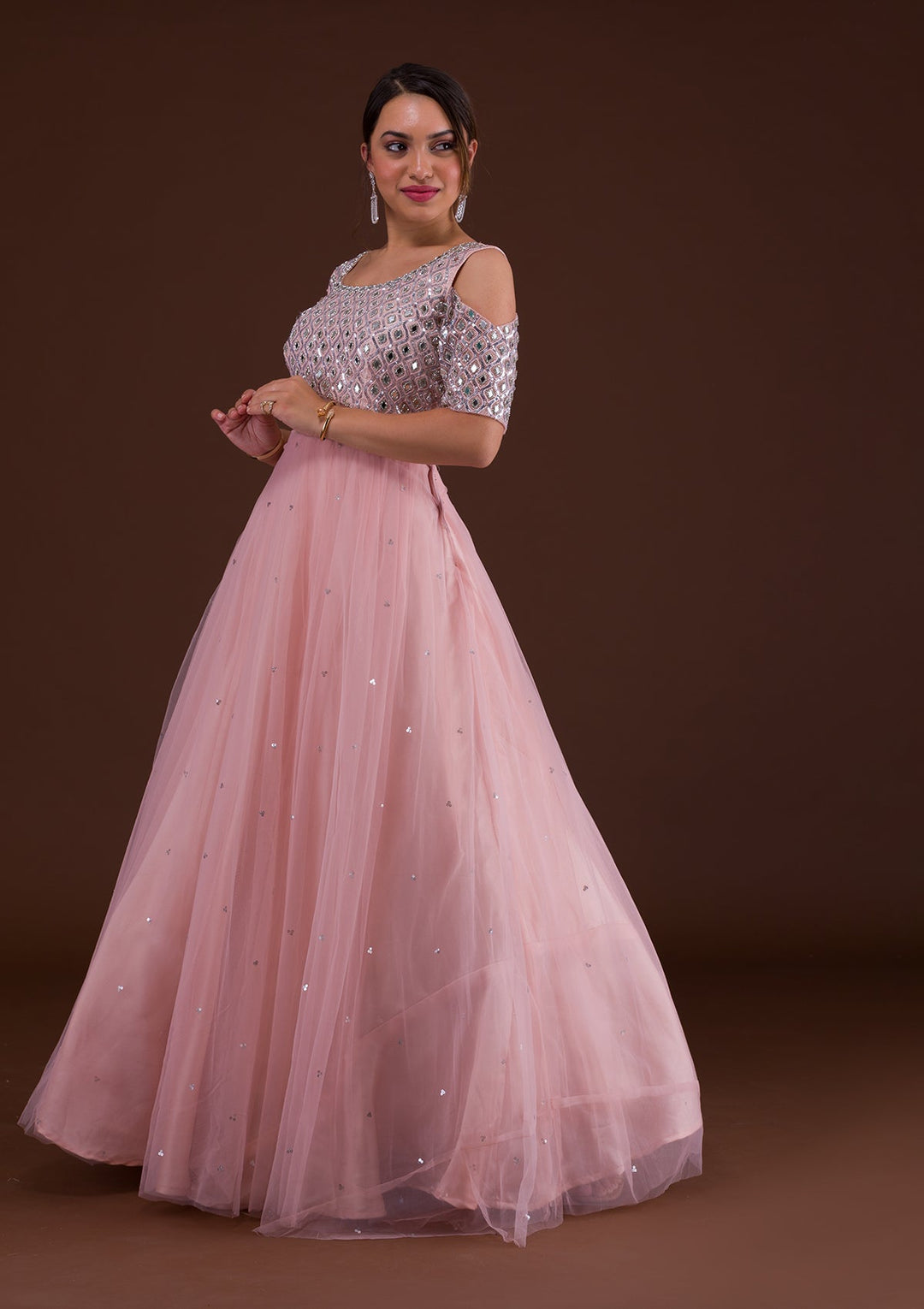 Pink designer gown hot sale