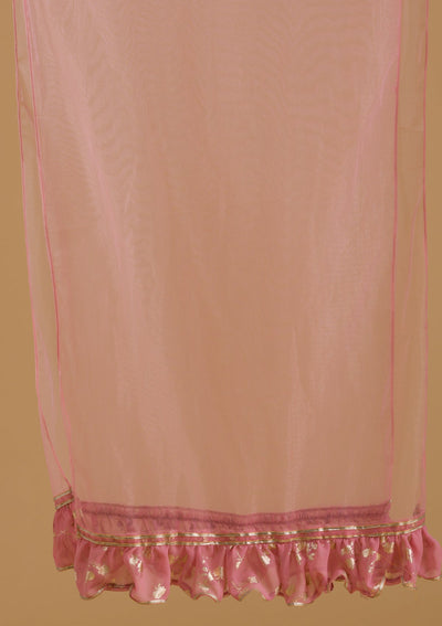 Pink Print Georgette Designer Salwar Suit-Koskii