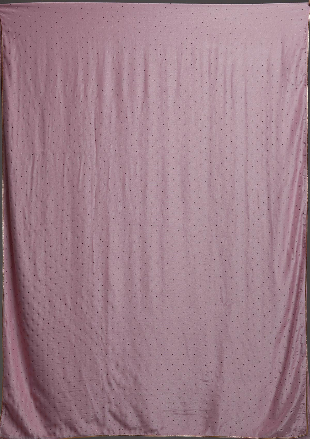 Pink Sequins Semi Crepe Designer Salwar Suit-Koskii