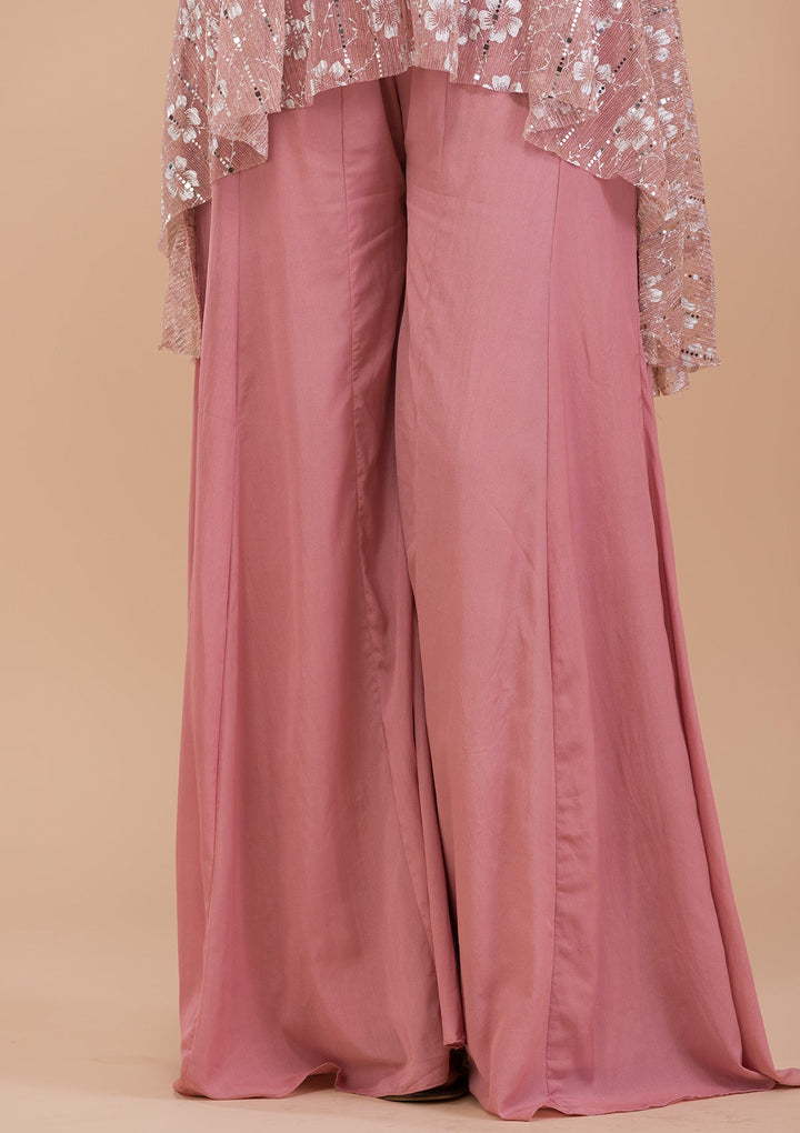 Pink Sequins Shimmer Readymade Salwar Kameez-Koskii