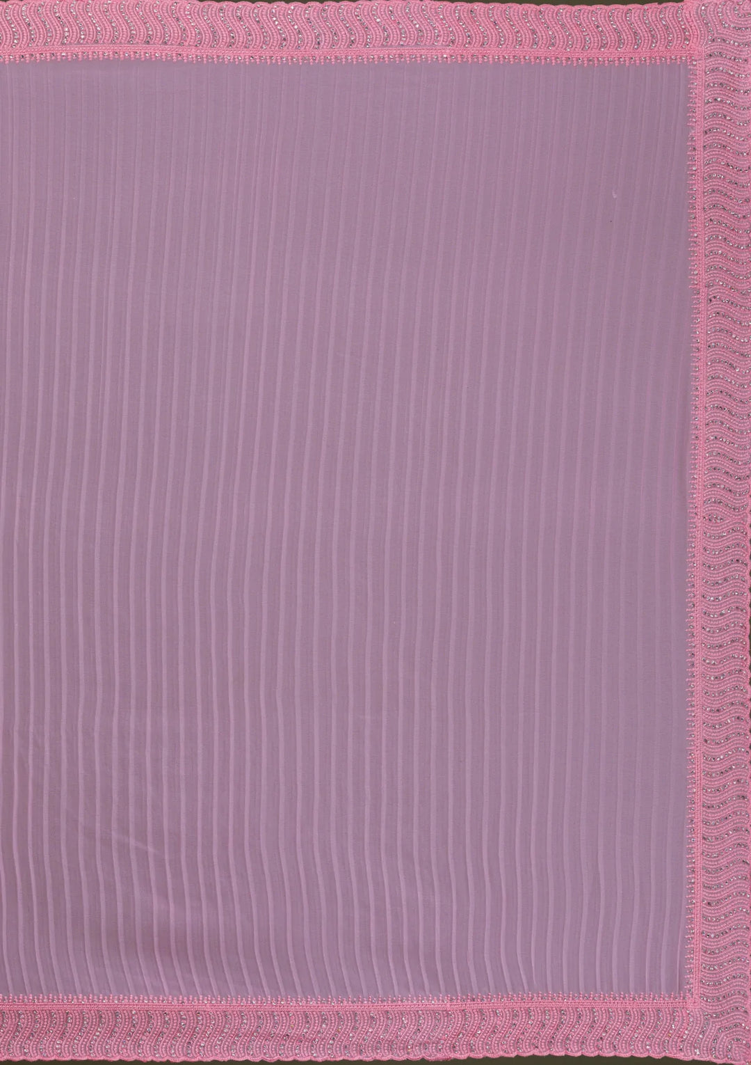 Pink Silver-Stonework Georgette Saree-Koskii