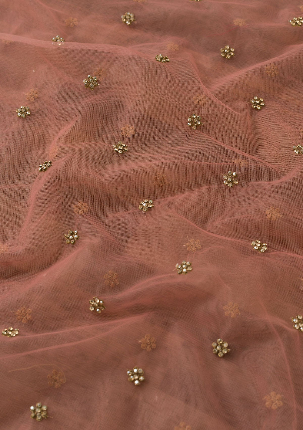 Pink Stonework Net Dupatta-Koskii