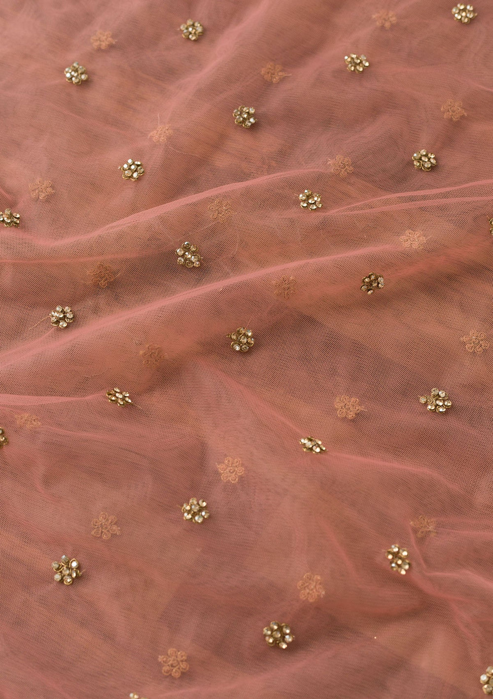 Pink Stonework Net Dupatta-Koskii