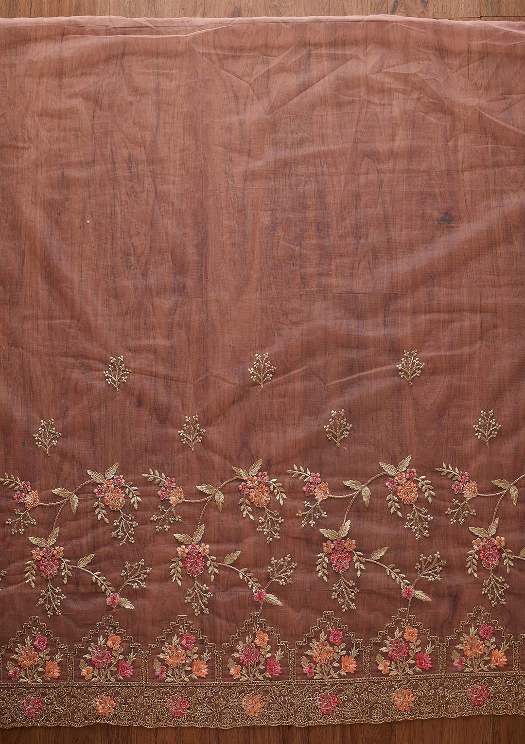 Pink Stonework Net Designer Saree - koskii