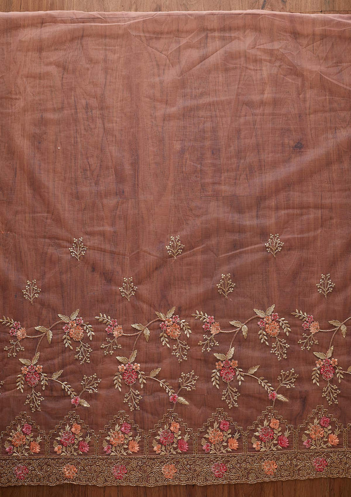 Pink Stonework Net Designer Saree - koskii