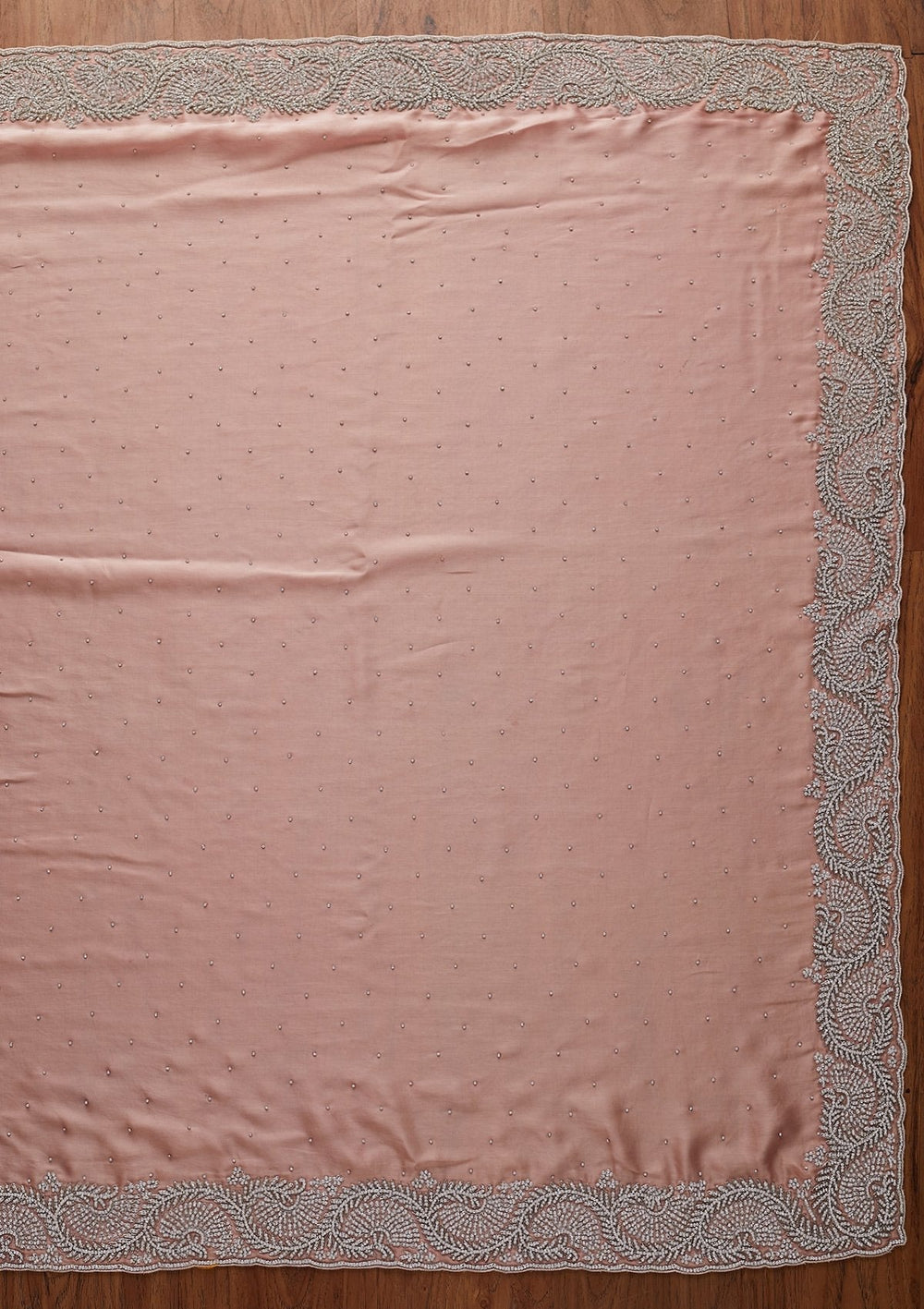 Pink Stonework Satin Designer Saree - koskii