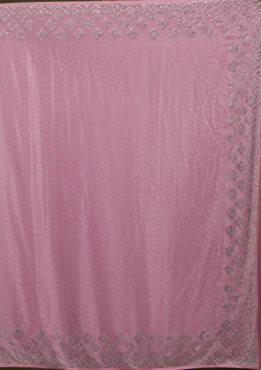 Pink Stonework Shimmer Saree-Koskii