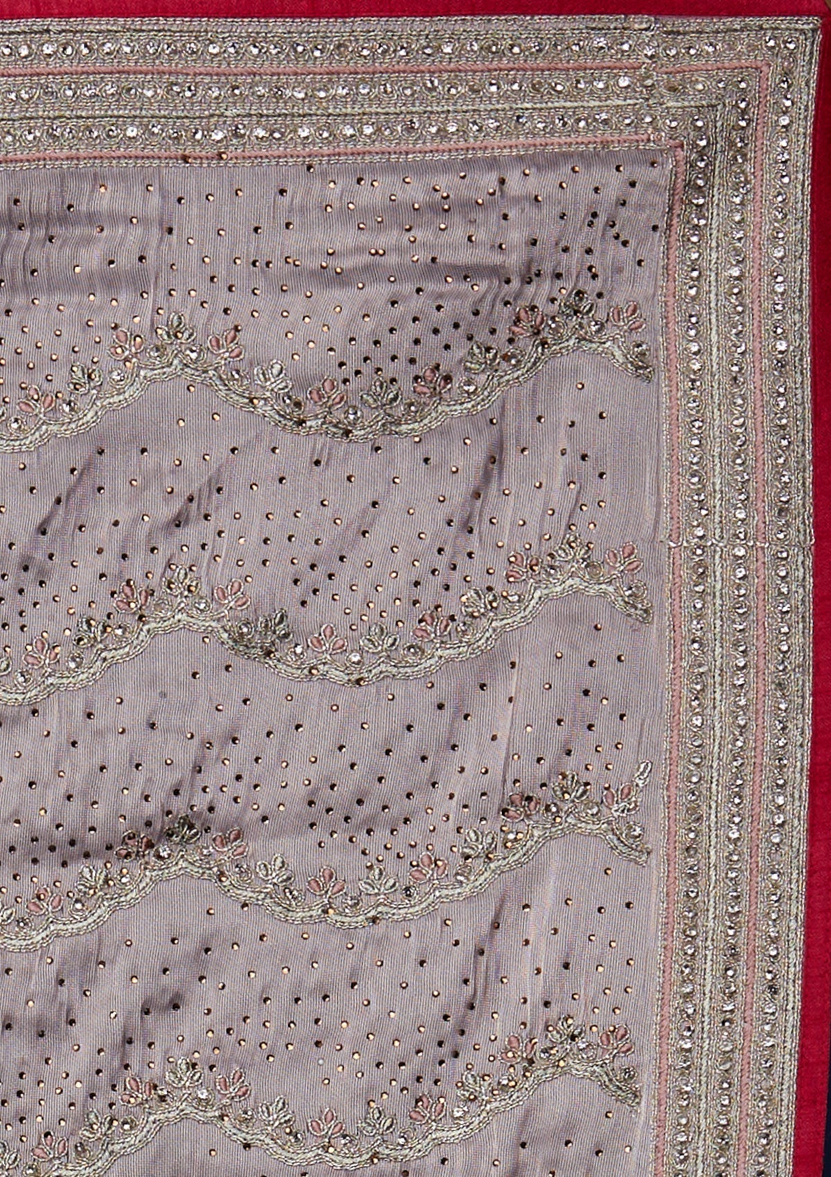 Pink Stonework Tissue Designer Saree - Koskii