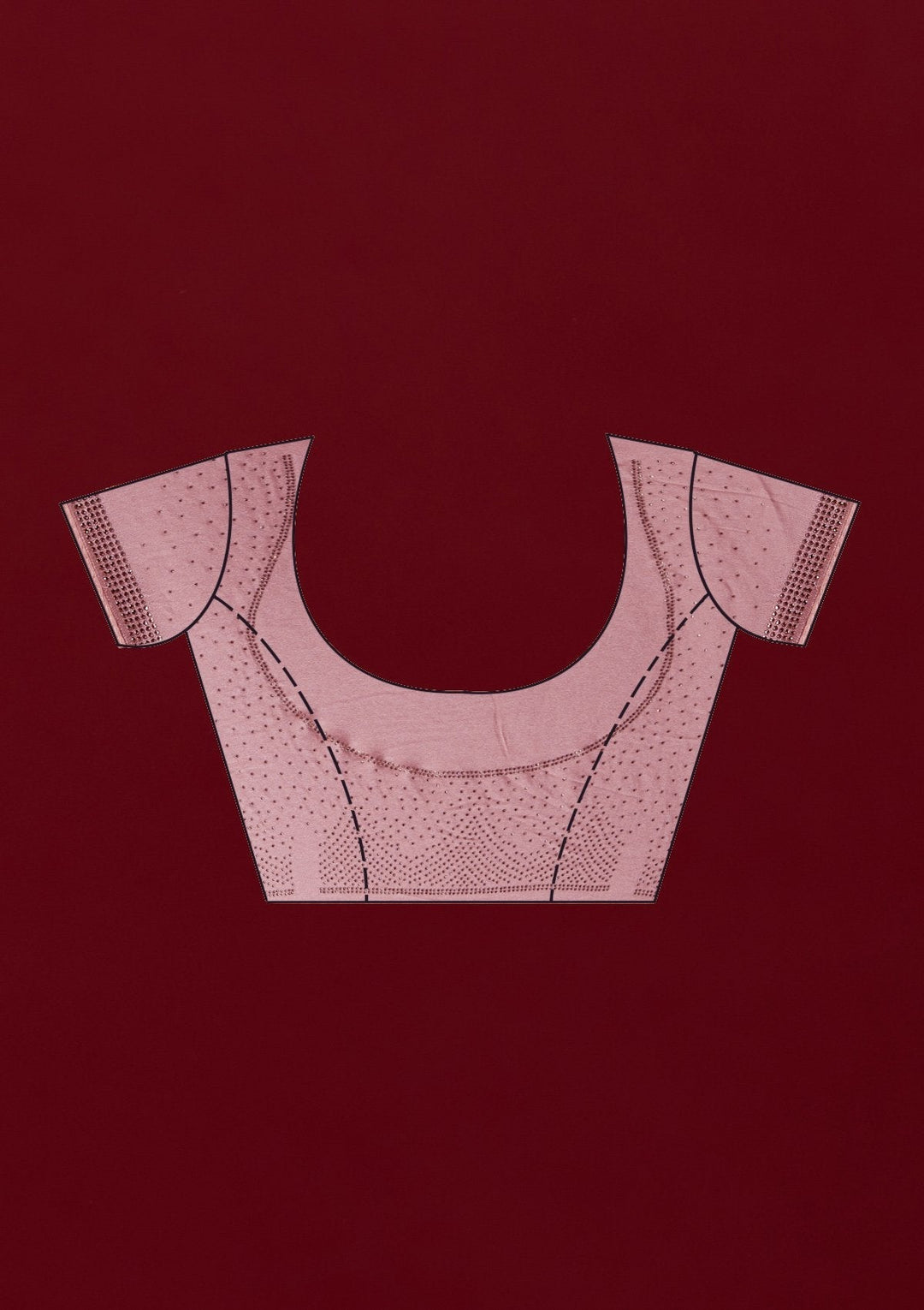 Pink Swarovski Georgette Designer Saree - koskii