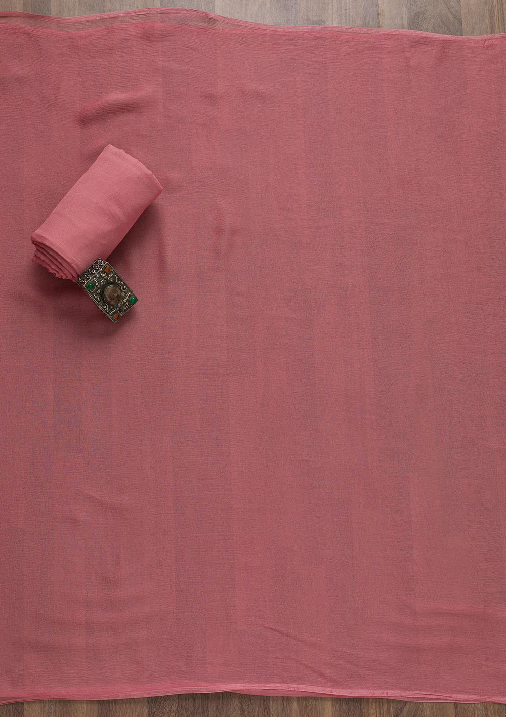 Pink Semi Crepe Swarovski Unstitched Salwar Suit-koskii