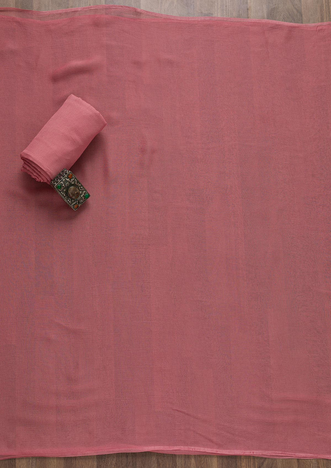 Pink Semi Crepe Swarovski Unstitched Salwar Suit-koskii