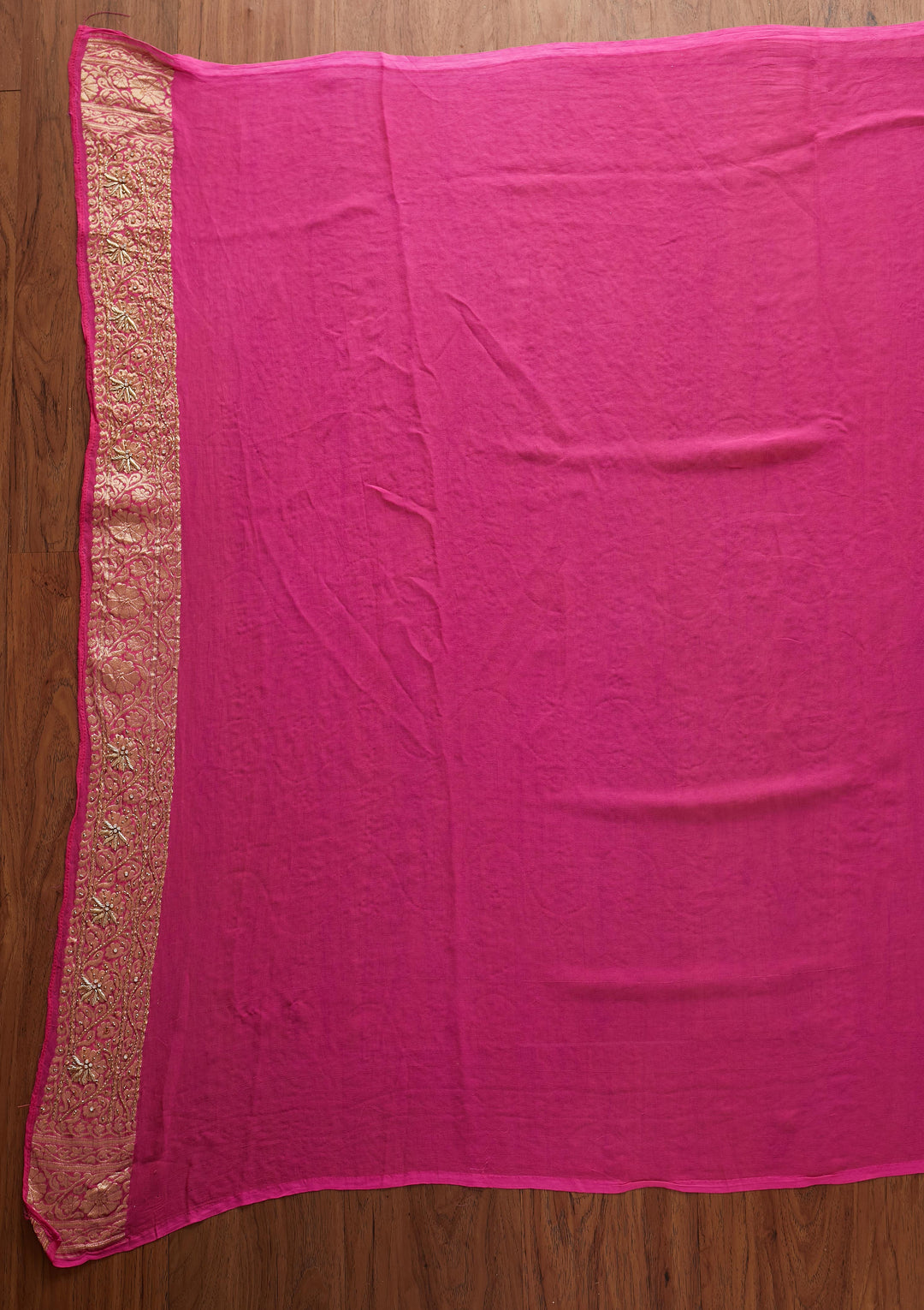 Pink Zardosi Georgette Designer Saree - koskii
