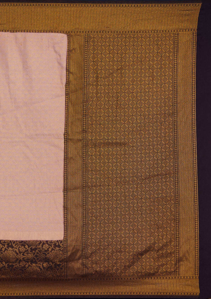 Pink Zariwork Art Silk Designer Saree - Koskii