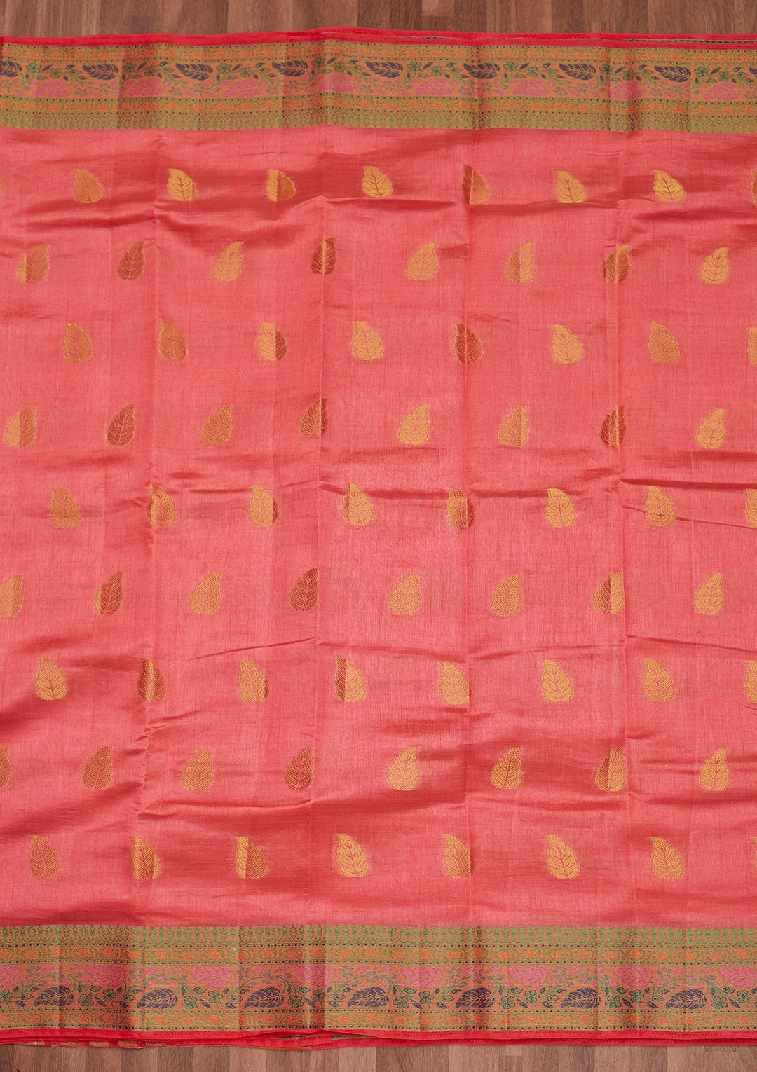 Pink Zariwork Art Silk Designer Saree - Koskii