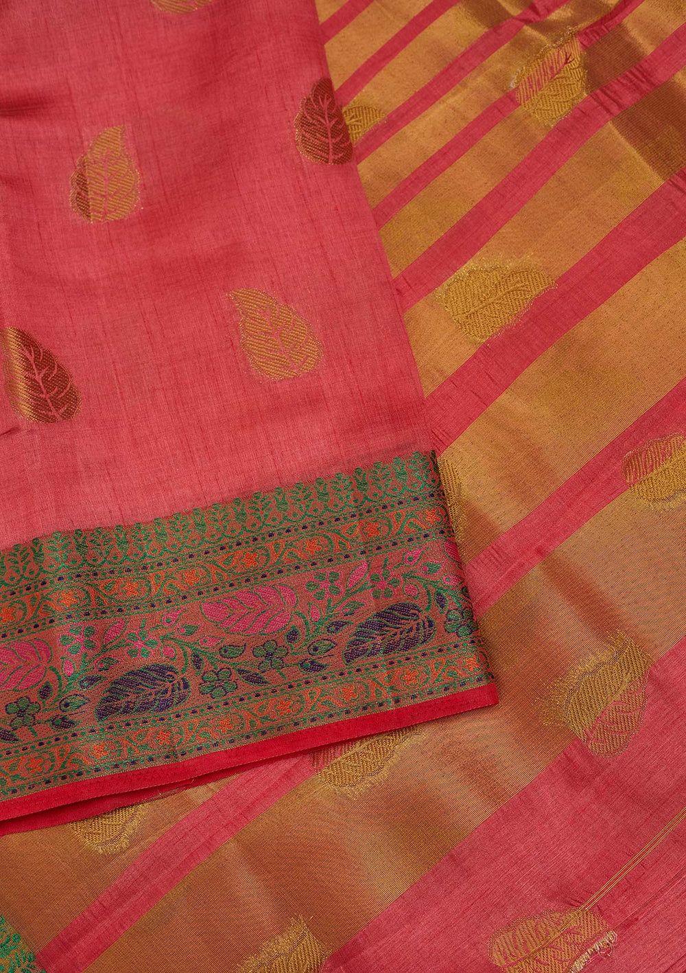 Pink Zariwork Art Silk Designer Saree - Koskii