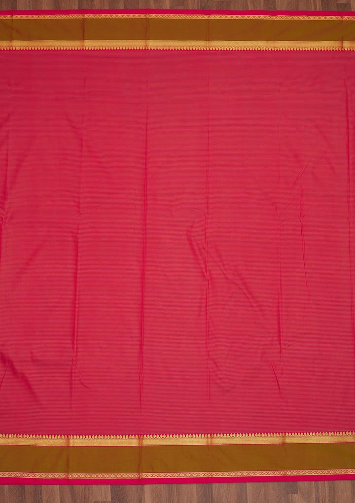 Pink Zariwork Art Silk Saree - Koskii