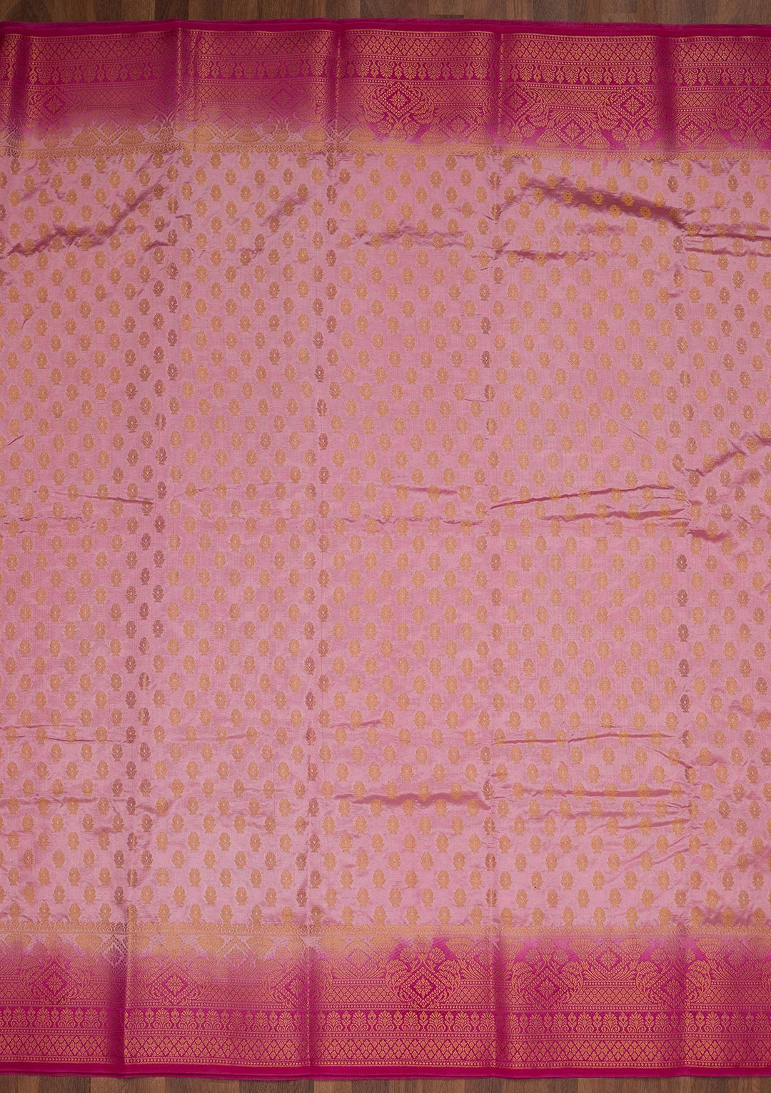 Pink Zariwork Art Silk Saree-Koskii