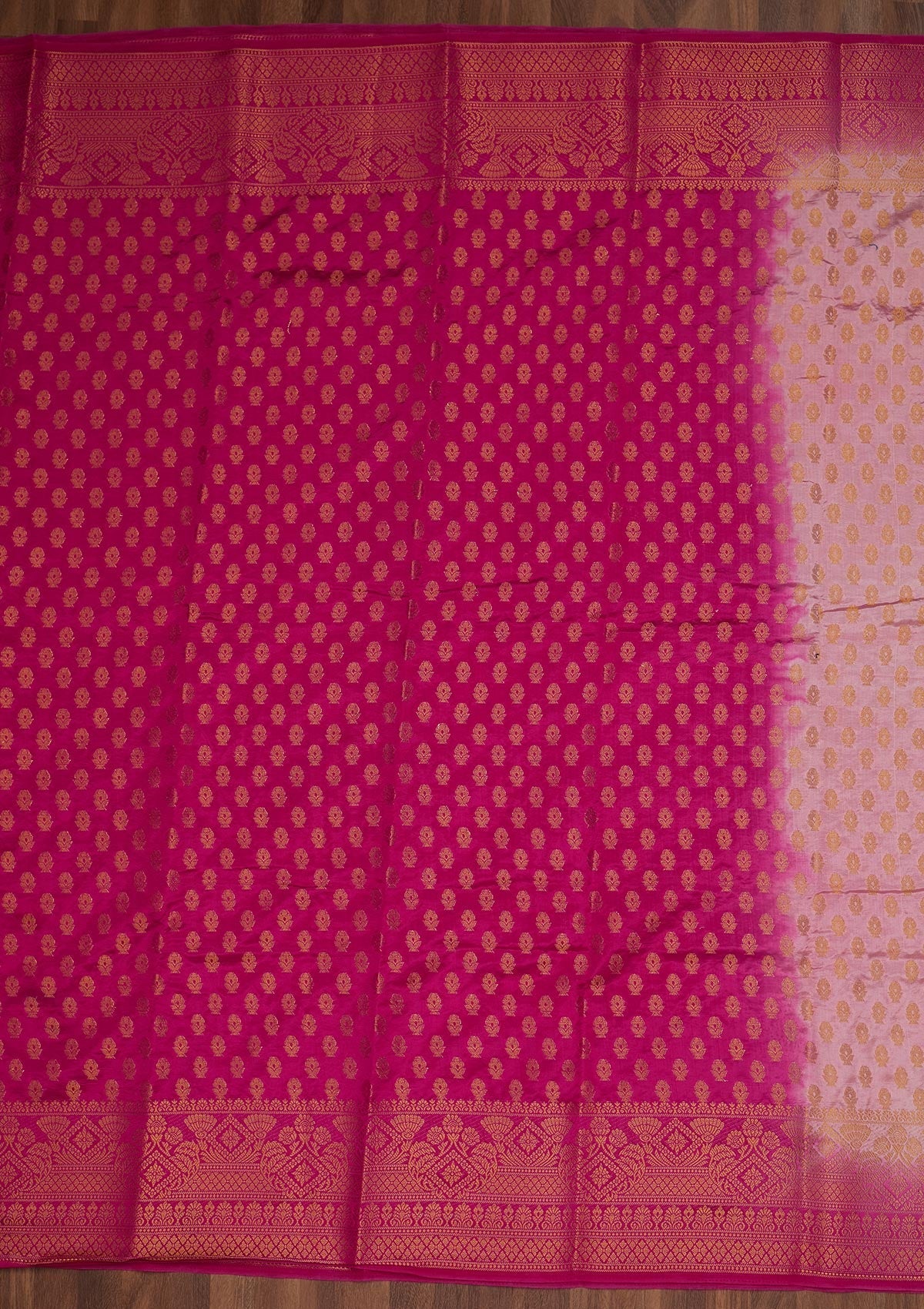 Pink Zariwork Art Silk Saree-Koskii