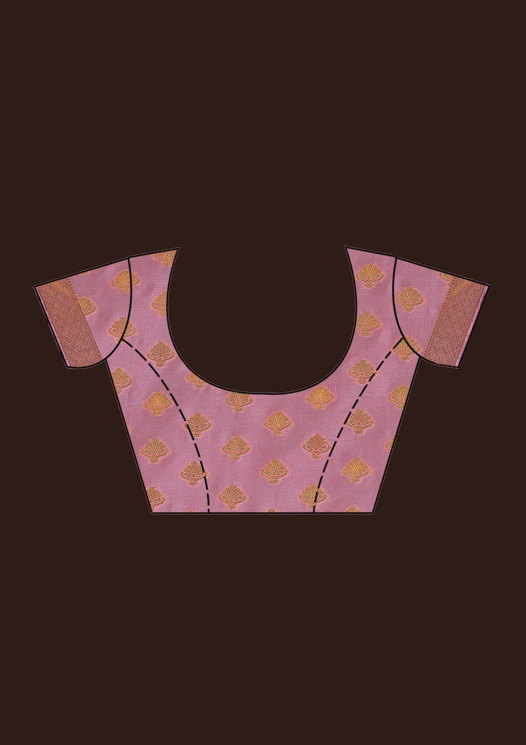 Pink Zariwork Art Silk Saree-Koskii