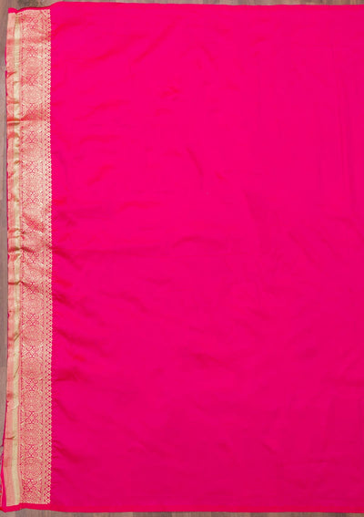 Pink Zariwork Art Silk Saree-Koskii