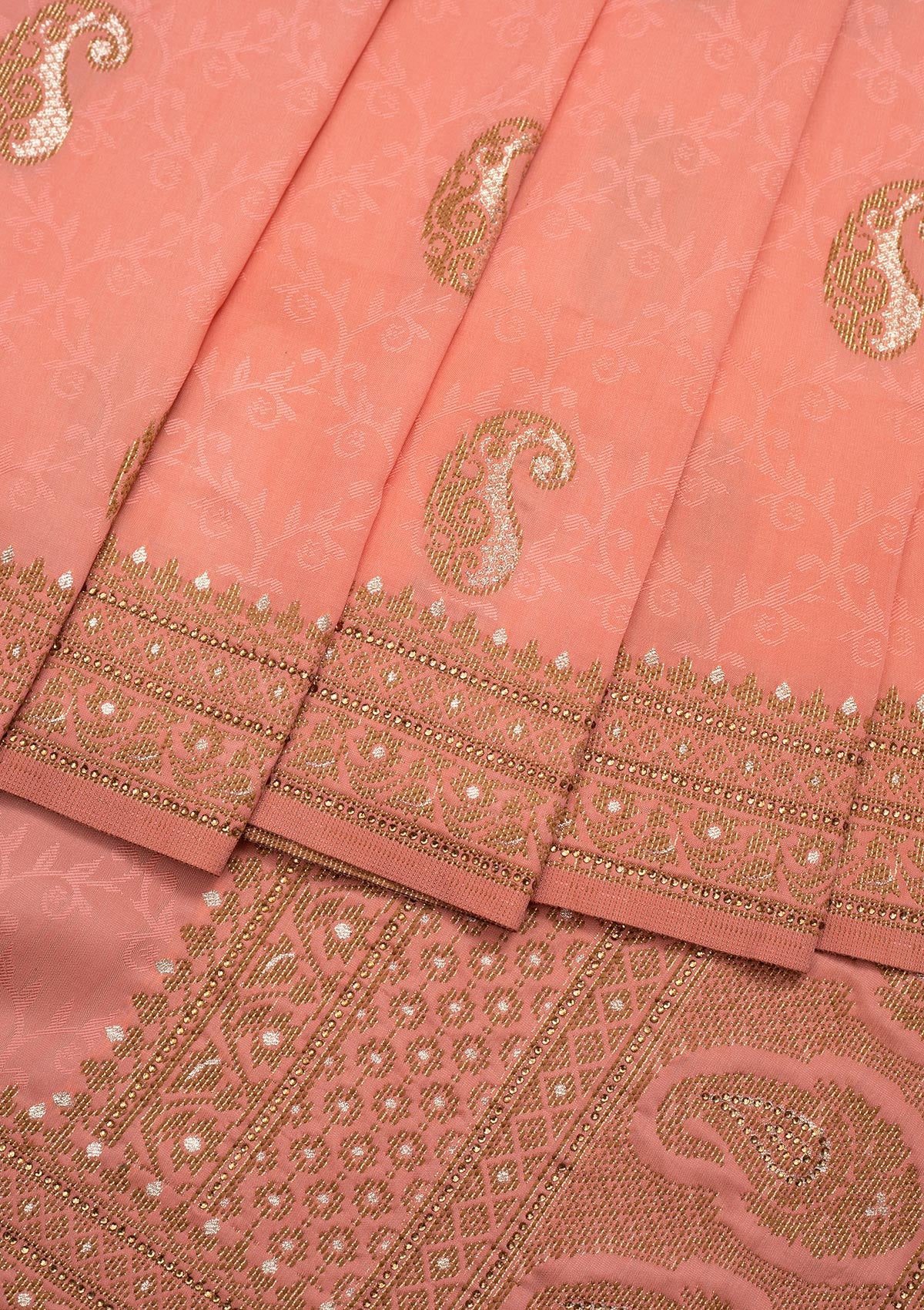 Pink Zariwork Art Silk Saree-Koskii