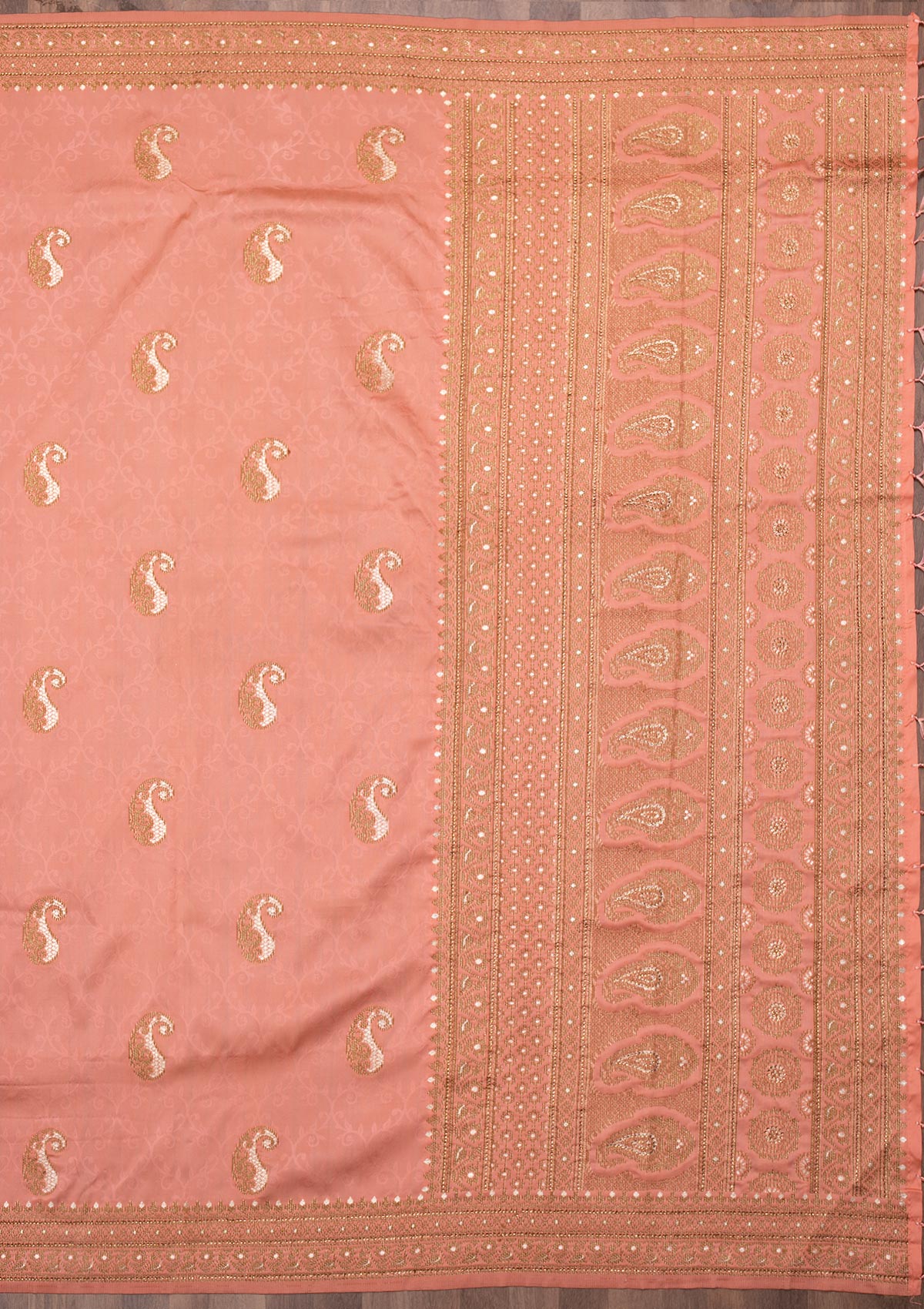 Pink Zariwork Art Silk Saree-Koskii