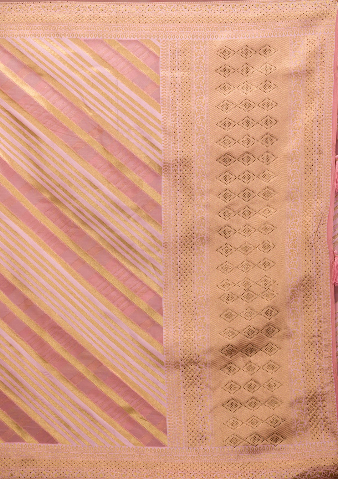 Pink Zariwork Art Silk Saree-Koskii