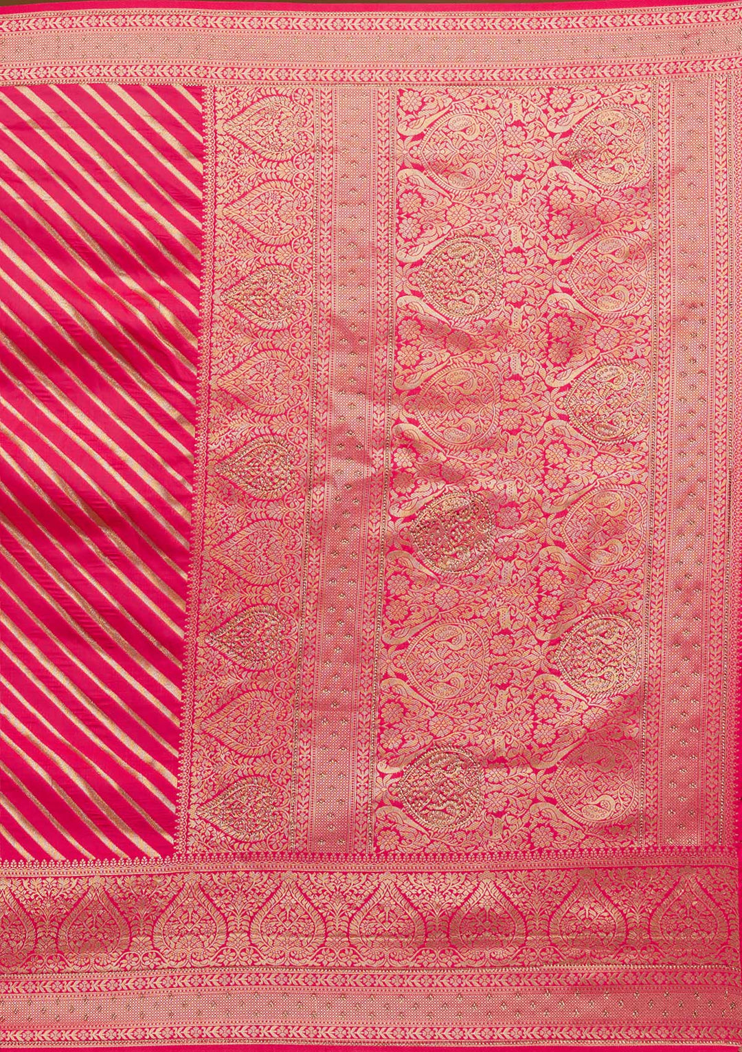 Pink Zariwork Banarasi Designer Saree - Koskii