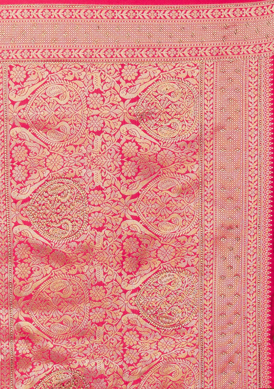Pink Zariwork Banarasi Designer Saree - Koskii