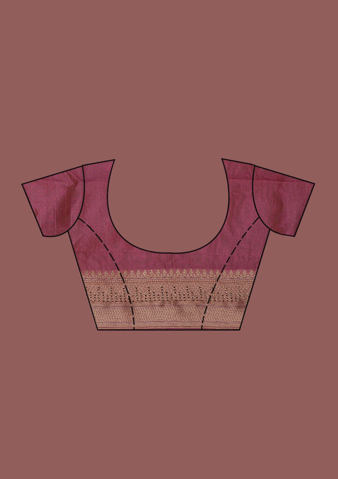 Pink Zariwork Brocade Saree-Koskii