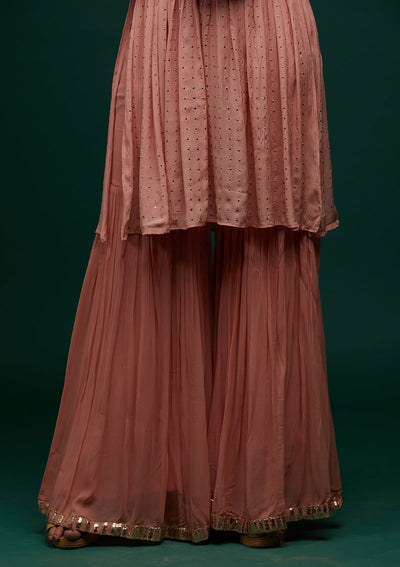 Pink Zariwork Georgette Designer Salwar Suit - Koskii